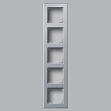 Gira 136426 Profil 5-fach senkrecht + waagerecht Profil 55 Aluminium