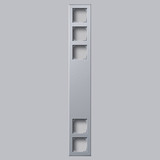 Gira 136526 Profil 5-fach 600 mm senkrecht + waagerecht Profil 55 Aluminium