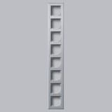 Gira 136626 Profil 8-fach senkrecht + waagerecht Profil 55 Aluminium