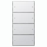 Gira 2035112 Tastsensensor 3 Komfort 4-fach (2+2) KNX Flächenschalter Reinweiß