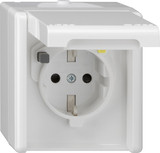 Gira 267730 FI-SchutzSteckdose 30 mA KD + SP WG AP Reinweiß