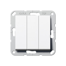 Gira 283003 Wippschalter BS 3-fach Aus System 55 Reinweiß