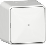 Gira 315613 Wipptaster Wechsler Kontrollfür + Montpl. AP Reinweiß