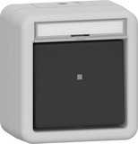 Gira 318630 Wipp-Kontroll 16 AX Aus-Wechselschalter Beschriftungsfeld WG AP Grau