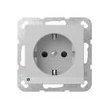 Gira 4170015 SCHUKO-Steckdose LED-Leuchte + SP System 55 Grau m