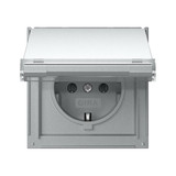 Gira 441065 SCHUKO-Steckdose KD + Beschriftungsfeld Gira TX_44 F Alu