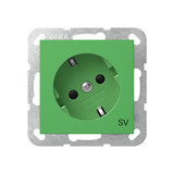 Gira 4418107 SCHUKO-Steckdose 30° + SP SV System 55 Grün