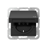 Gira 4454005 SCHUKO-Steckdose KD System 55 Schwarz m
