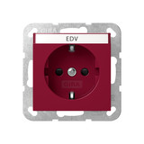 Gira 4462108 SCHUKO-Steckdose Beschriftungsfeld + SP System 55 Rot