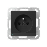 Gira 4489005 Steckdose Erdstift LED-Leuchte + SP System 55 Schwarz m