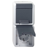 Gira 478030 2-fach-SCHUKO-Steckdose senkrecht KD WG AP Grau