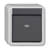 Gira 515130 Taster-Busankoppler 1-fach Kontrollfür + 1-poligunkt KNX WG AP Grau
