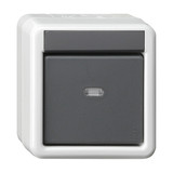 Gira 515230 Taster-Busankoppler 1-fach Kontrollfür + 2-poligunkt KNX WG AP Grau