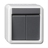 Gira 516130 Taster-Busankoppler 2-fach 1-poligunkt KNX WG AP Grau