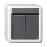 Gira 516230 Taster-Busankoppler 2-fach 2-poligunkt KNX WG AP Grau