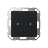 Gira 5173005 Taster Wippe 2-fach OneKNX System 55 Schwarz m