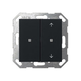 Gira 5175005 Taster Wippe 2-fach unbedruckt/Pfeile OneKNX System 55 Schwarz m