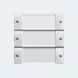 Gira 5333100 Gira eNet Funk Wandsender 3-fach Beschriftungsfeld System 55 Klar/Reinweiß