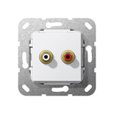 Gira 563203 C-Audio Lötanschl. Einsatz Reinweiß