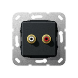 Gira 563210 C-Audio Lötanschl. Einsatz Schwarz m