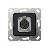Gira 566710 XLR-Buchse D-Serie Einsatz Schwarz m