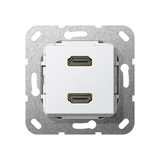 Gira 567203 HDMI 2-fach K-poligeitsche Einsatz Reinweiß