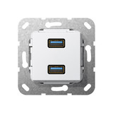 Gira 568403 USB 3.0 A 2-fach Kpl. Einsatz Reinweiß