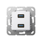 Gira 568503 USB 3.0 A 2-fach K-poligeitsche Einsatz Reinweiß