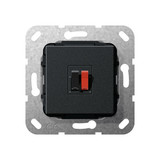Gira 569210 Lautsprecheranschluss 1-fach Einsatz Schwarz m