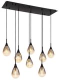 Globo Krys E14 LED Hängeleuchte 8-fach Schwarz Matt, Metall Ø13cm 15576-8H