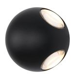 Globo Slice LED Außenleuchte 4,5W Warmweiß IP54 Schwarz Matt, Aluminium 34312