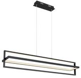 Globo Flips LED Hängeleuchte 43W CCT Schwarz Matt, Metall Fernbedienung Nachtlicht 120cm 67195H