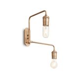 Ideal Lux TRIUMPH Wandleuchte E27 2-fach Messing 160245