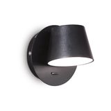 Ideal Lux GIM LED Wandleuchte 6W Schwarz warmweiss 167121