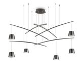 Ideal Lux FISH LED Pendelleuchte 6x 6x37W ⌀1600mm Schwarz warmweiss 196992