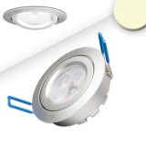 ISOLED LED Einbaustrahler, silber, 8W, 72°, rund, warmweiß, dimmbar