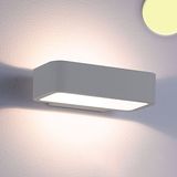 ISOLED LED Wandleuchte Up&Down 1x7W CREE, IP54, silbergrau, warmweiß