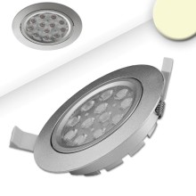 ISOLED LED Einbaustrahler, silber, 15W, 72°, rund, warmweiß, dimmbar