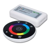 ISOLED Wireless Touch RGB PWM-Dimmer mit Funk-Fernbedienung Round, 12-24V DC 3x4A