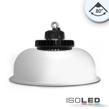 ISOLED LED Hallenleuchte FL 120W, Alu-Reflektor IP65 kaltweiß, 80°, 1-10V dimmbar