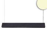 ISOLED LED Hängeleuchte Raster Up+Down, 15+32W, 8,5x128cm, schwarz, UGR6, 3000K, dimmbar