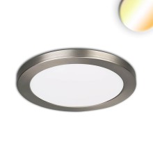 ISOLED LED Aufbau/Einbauleuchte Slim Flex, 12W, nickel gebürstet, ColorSwitch 3000/3500/4000K