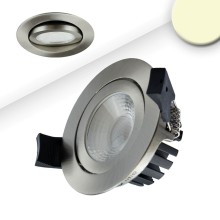 ISOLED LED Einbaustrahler, silber, 8W, 60°, rund, warmweiß, IP65, dimmbar