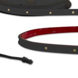 ISOLED LED UV-C MiniAMP Flexband Streifen 270nm, 12V DC, 6W, IP54, 116cm, schwarz, eins. Kabel + maleAMP, 12 LED/m