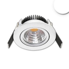 ISOLED LED Einbaustrahler MiniAMP 24V DC, 68mm Loch, alu gebürstet, 5W, neutralweiß 4000k, dimmbar