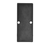 ISOLED Endkappe EC90 Aluminium schwarz RAL 9005 für Profil HIDE DOUBLE inkl. Schrauben