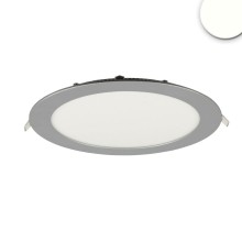 ISOLED LED Downlight, 18W, rund, ultraflach, silber, neutralweiß