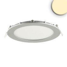 ISOLED LED Downlight, 12W, rund, ultraflach, silber, warmweiß, dimmbar