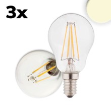 ISOLED E14 LED Illu, 4W, klar, warmweiß, 3er Pack