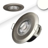 ISOLED LED Einbaustrahler PC68 IP44, brushed, 5W, 38°, neutralweiß, 3 Stufen dimmbar